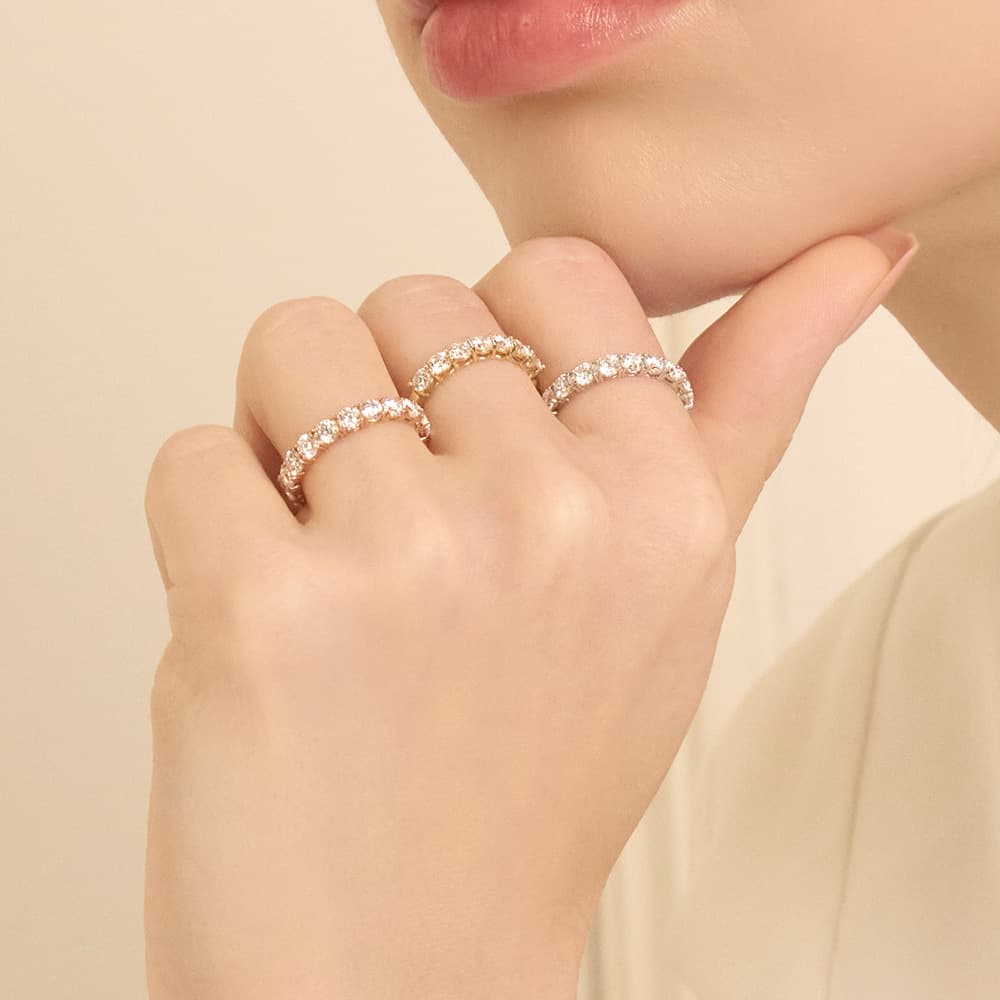 14k 18k 아이스큐브 1부 모이사나이트 반지 alternate